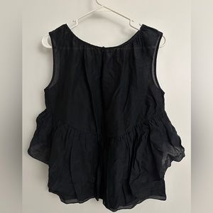 8 seconds Women’s Top Navy Ruffles Sleeveless Shirt Tank Top
